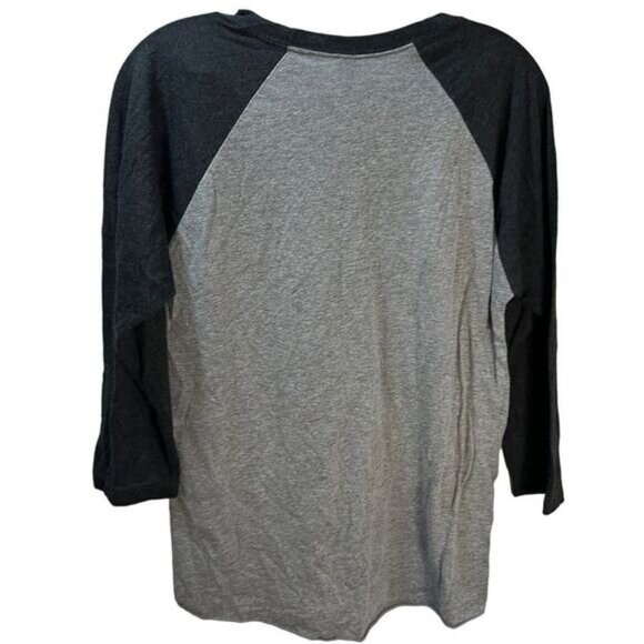 Lucky Charm Raglan Shirt Gray & Black With Glitter Shamrock Small Next Level App - Picture 2 of 5